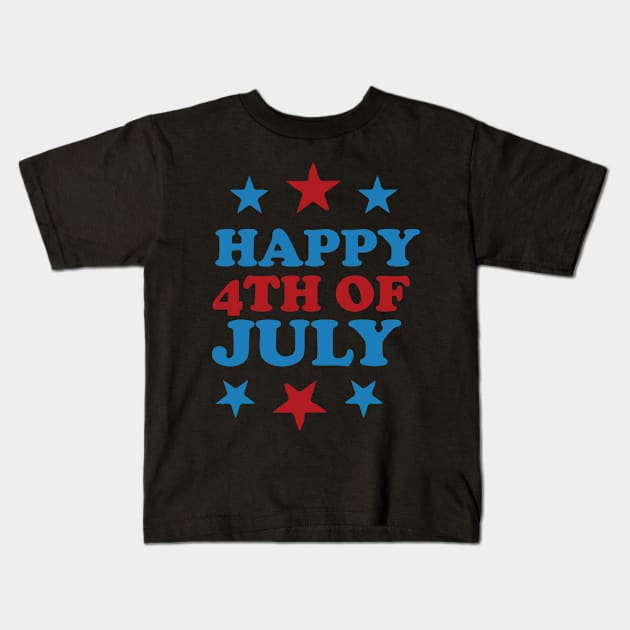 Happy 4th of July - Celebrate Freedom and Independence Kids T-Shirt by Inkonic lines